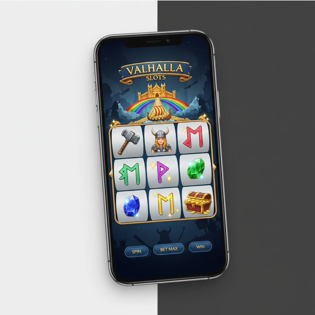 Gemhalla Slot Mobile App Mockup